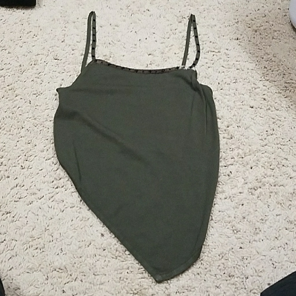 COPY - Forest Green Asymmetry top